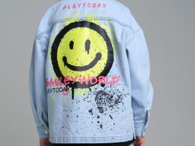 Куртка текстильная джинсовая для девочек