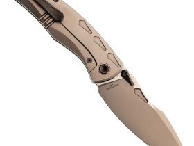 Складной нож TUOTOWN Krotos Stonewash, сталь T14N, рукоять Grey Ti