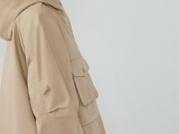 Куртка оверсайз на кулиске, Бежевый