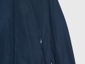 Бомбер с контрастными деталями, Синий