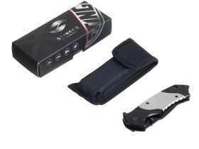 Нож складной Stinger 120 мм, сталь 3Cr13, рукоять сталь, серебристый/черный