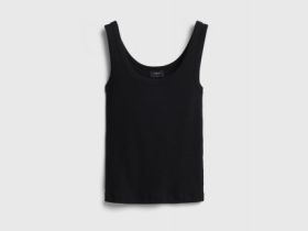 Базовая майка в рубчик, Черный