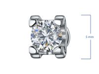 Пусеты из белого золота с бриллиантами э4701пс06200855