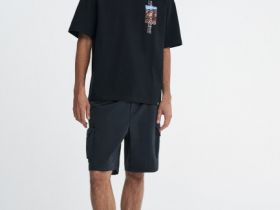 Футболка с природным термопринтом O'STIN х Экспедиция, Черный