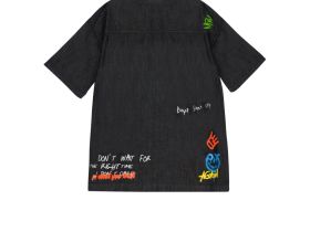 Сорочка текстильная джинсовая для мальчиков