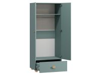 Шкаф детский Тесси 2-75x181 Серо-зеленый