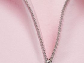 Толстовка с принтом и воротником на молнии, Розовый