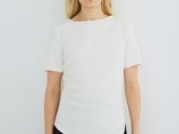 Футболка с драпировкой, Белый