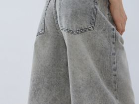 Шорты-бермуды со средней посадкой, Серый