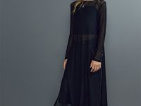 Удлинённый лонгслив со стразами для девочек, Черный