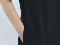 Платье-футболка с разрезом, Черный