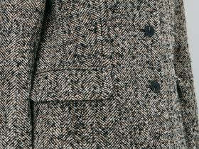 Однобортный жакет с шерстью, Коричневый