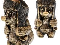 Бусина для темляка Медвежонок, латунь