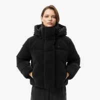 Женская укороченная куртка Lacoste с капюшоном