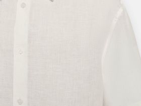 Рубашка изо льна с коротким рукавом