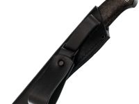 Нож Клык, сталь M398, рукоять карельская береза, темная