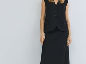 Юбка миди А-силуэта, Черный