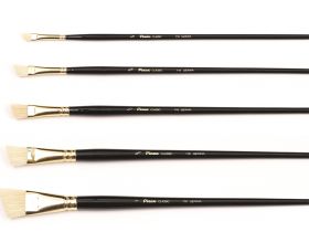 Кисть щетина №1/2 скошенная Pinax "Classic 118" длинная ручка