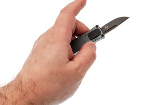 Автоматический нож Boker USB OTF 2.0 Burnt Grey, сталь D2, рукоять алюминий, серый/черный