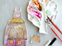 Палитра художественная керамическая "ДЕРЕВО"