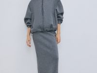 Бомбер из неопрена, Серый