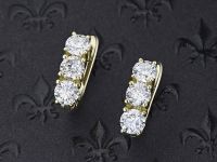 Серьги из желтого золота с бриллиантами э0301сг04164000