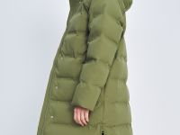 Пуховое стеганое пальто с капюшоном