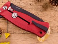 Нож складной LionSteel SR11A RB RED, сталь Uddeholm Sleipner® Black Finish, рукоять алюминий (Solid®), красный