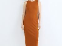 Платье-майка из трикотажа, Оранжевый