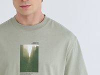 Футболка с принтом, Зеленый