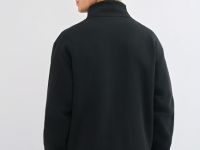 Толстовка с воротником-стойкой на молнии, Черный