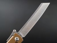 Нож Daggerr Higonokami stonewash, сталь VG-10, рукоять сталь, коричневый