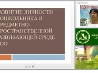 Развитие личности дошкольника в предметно-пространственной развивающей среде ДОО