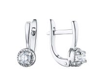 Серьги из белого золота с бриллиантами э0901сг04210205