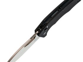 Складной нож Obertech ns-01 Drop point satin, сталь VG-10, рукоять G10, черный