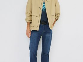 Прямые джинсы, Синий