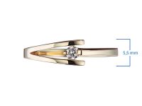 Помолвочное кольцо из желтого золота с бриллиантом э0301кц01158900