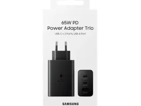 Сетевое зарядное устройство Samsung Super Fast Charger 2хType-C/USB 3.0 /65W (черный)