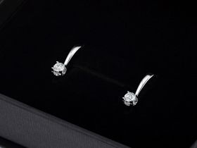 Серьги из белого золота с бриллиантами э4701сг06200855