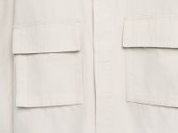 Куртка-рубашка из канваса, Белый