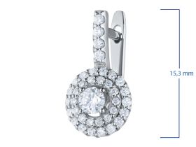 Серьги из белого золота с бриллиантами э0901сг08184800