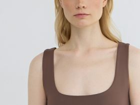 Топ с широкими бретелями, Коричневый