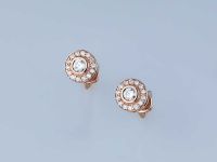 Пусеты из красного золота с бриллиантами э0201пс02150500