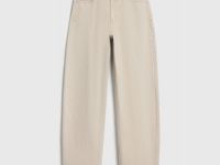 Джинсы Barrel с высокой посадкой, Бежевый