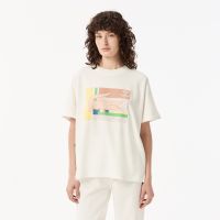 Женская футболка Lacoste из хлопка