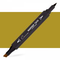Маркер спиртовой Сонет "TWIN Brush" Золотисто-желтый средний