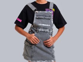 Сарафан текстильный джинсовый для девочек