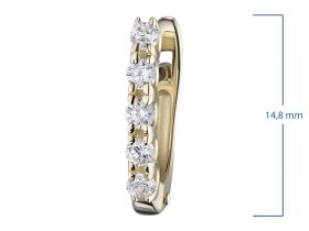Серьги из желтого золота с бриллиантами э0301сг02210103
