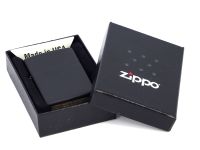Зажигалка ZIPPO Classic с покрытием Black Crackle™, латунь и сталь, чёрная, матовая, 36x12x56 мм