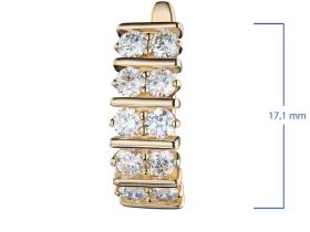 Серьги из желтого золота с бриллиантами э0301сг02159700